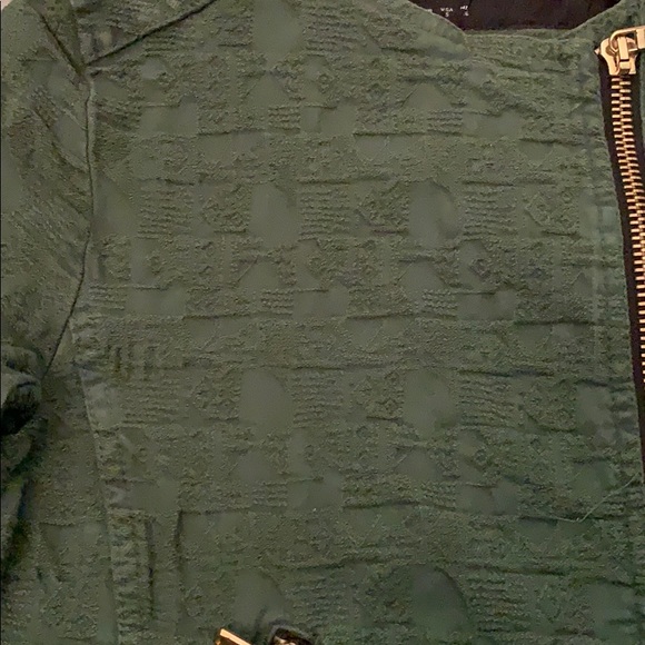 Zara Green Textured Jacket - Picture 2 of 2